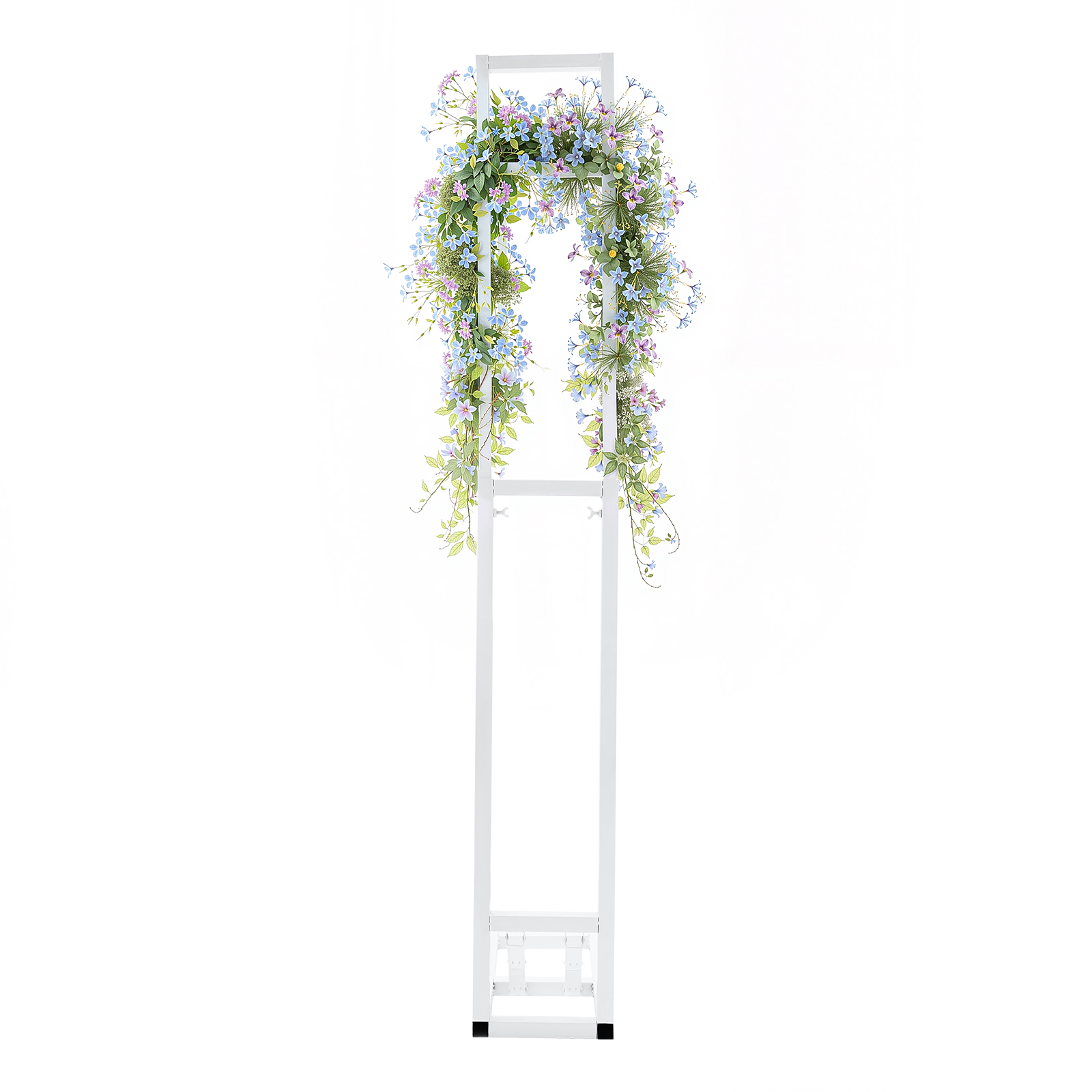 Photo Booth Frame - White Freestanding Iron Wedding Arch Backdrop