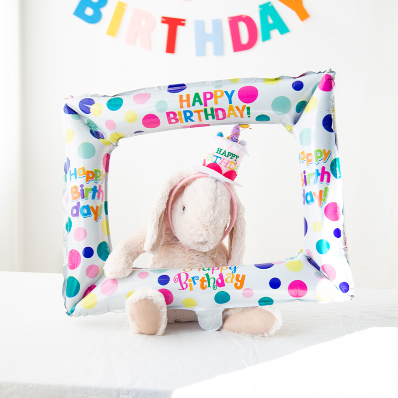 Photo Booth Frame - Photo Frame Ballons Children's Happy Birthday