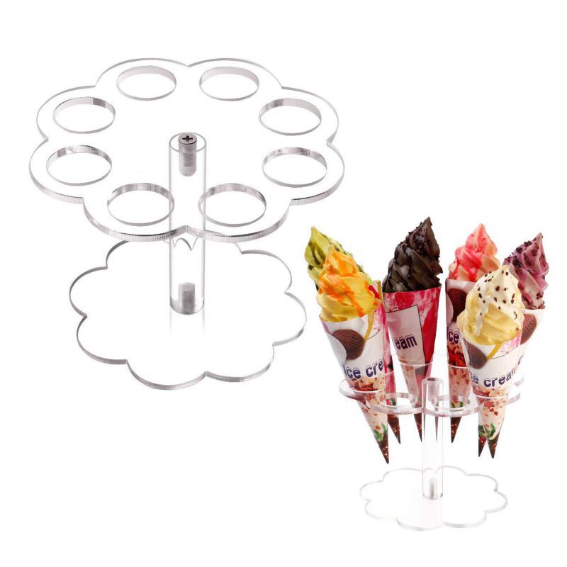 Cotton Candy Cone - Ice Cream Cone Holder Acrylic Display
