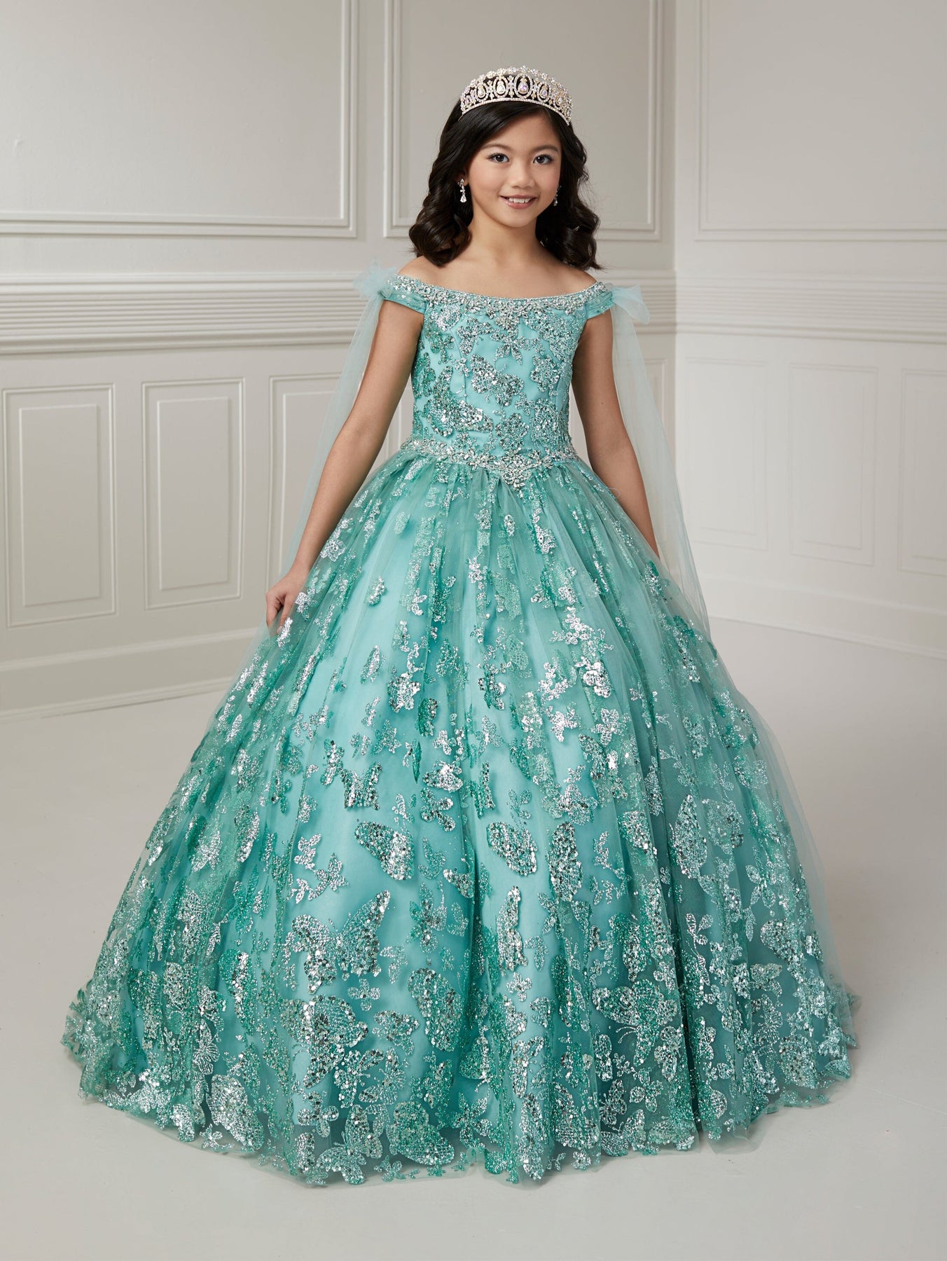 Birthday Sash Glitter - Gorgeous Flower Girl Dress Green Glitter