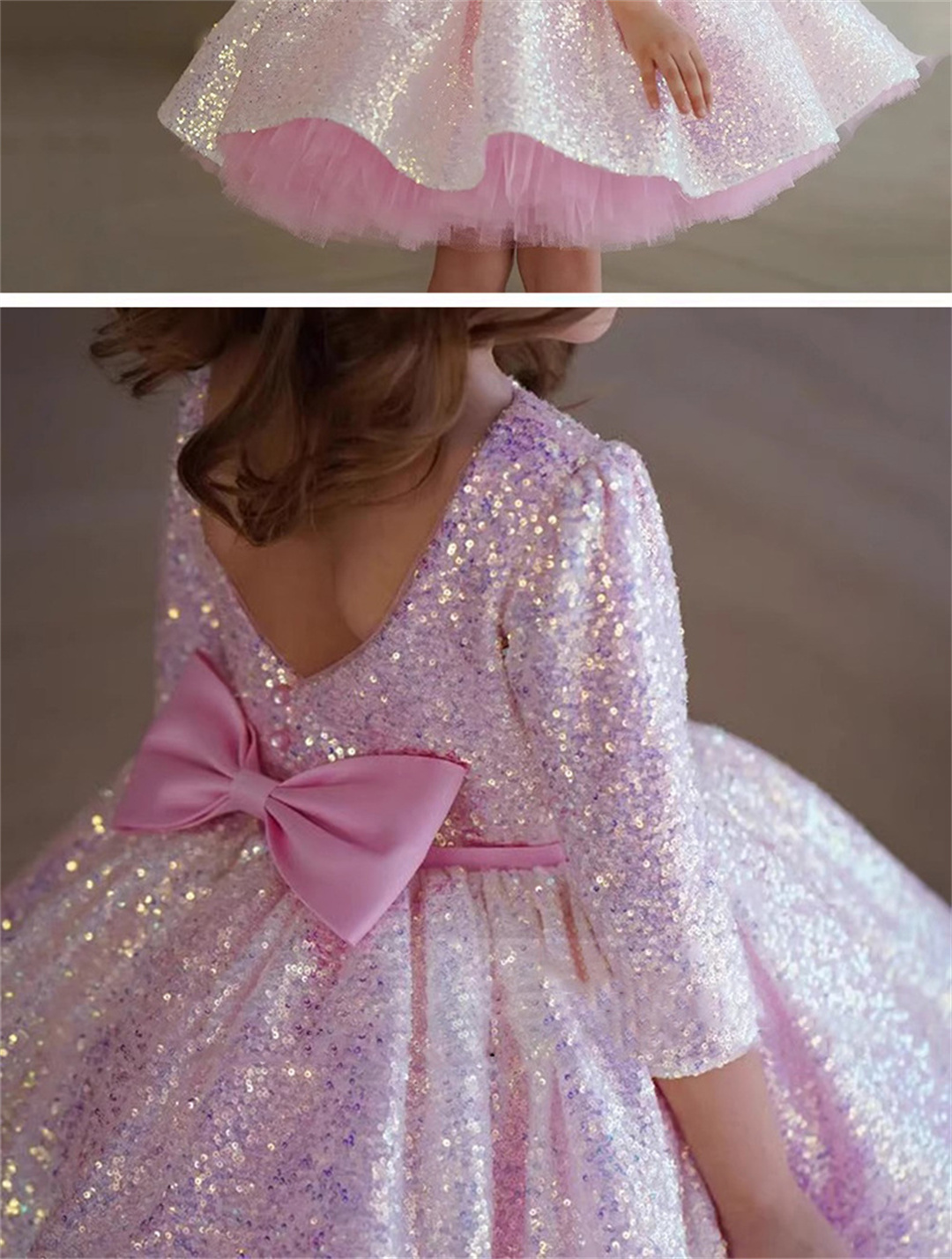 Glitter Pink Girl Dress Knee L - Birthday Sash Glitter 评论和价格