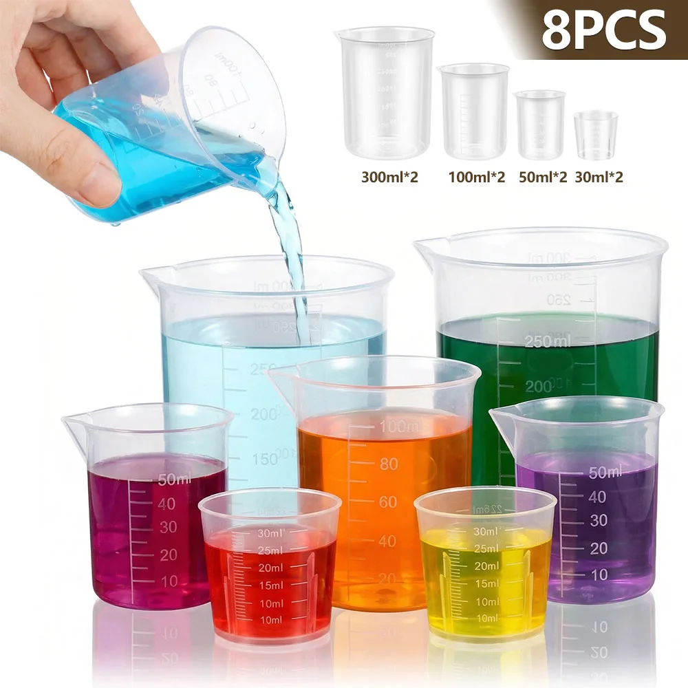 8 Pcs Plastic Measuring Cup Se - Plastic Cup 50Pcs 评论和价格