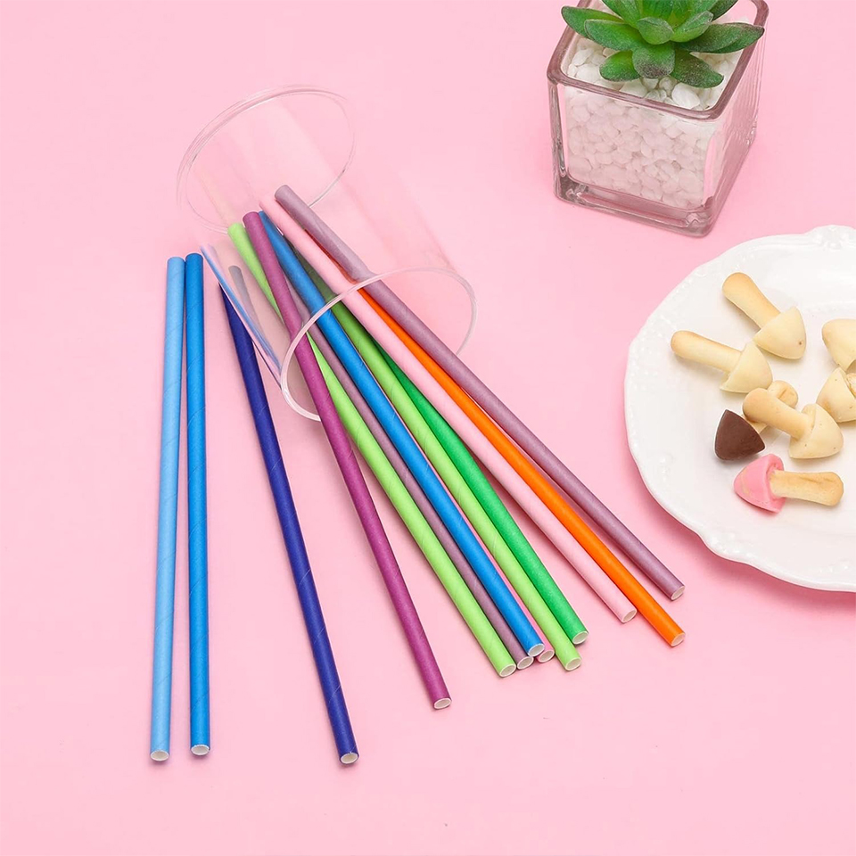 25/50/100PCS Disposable Paper  - Paper Straw Color 评论和价格