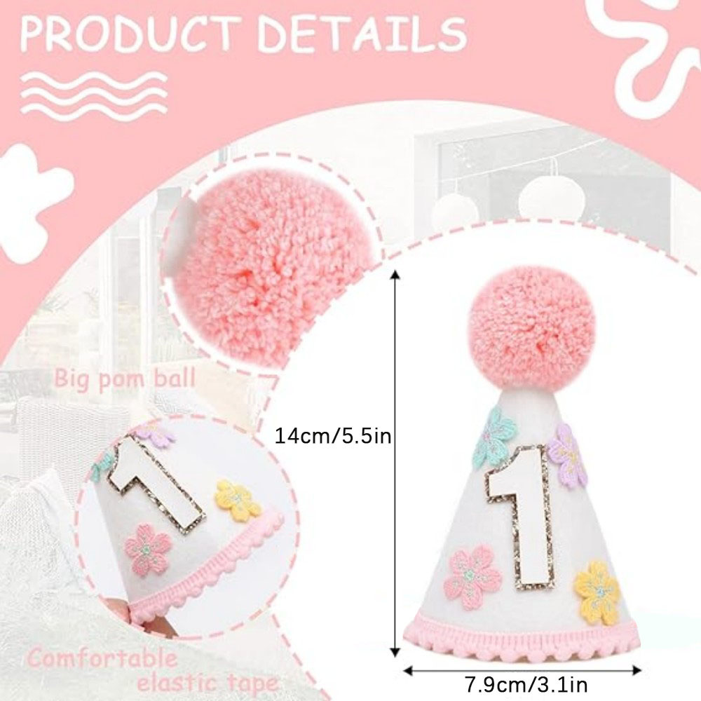 Colorful Floral Cone-Shaped Bi - Party Hat Cone 评论和价格