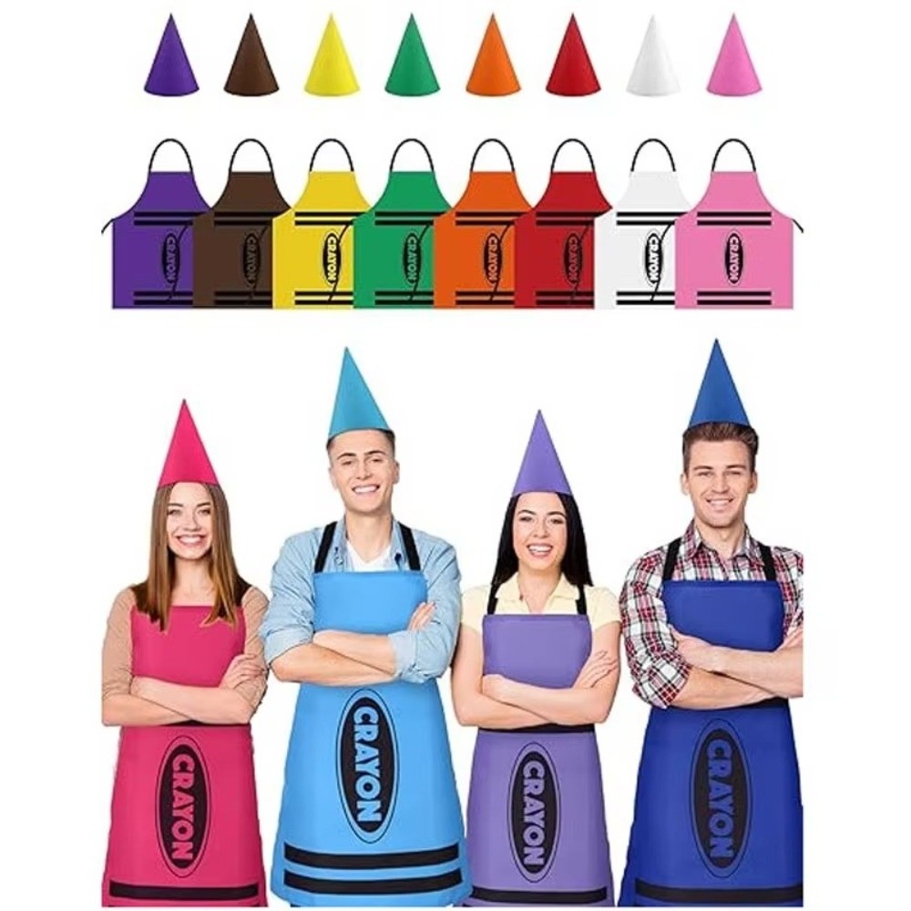 New Colorful Crayon Themed Gno - Party Hat Cone 评论和价格