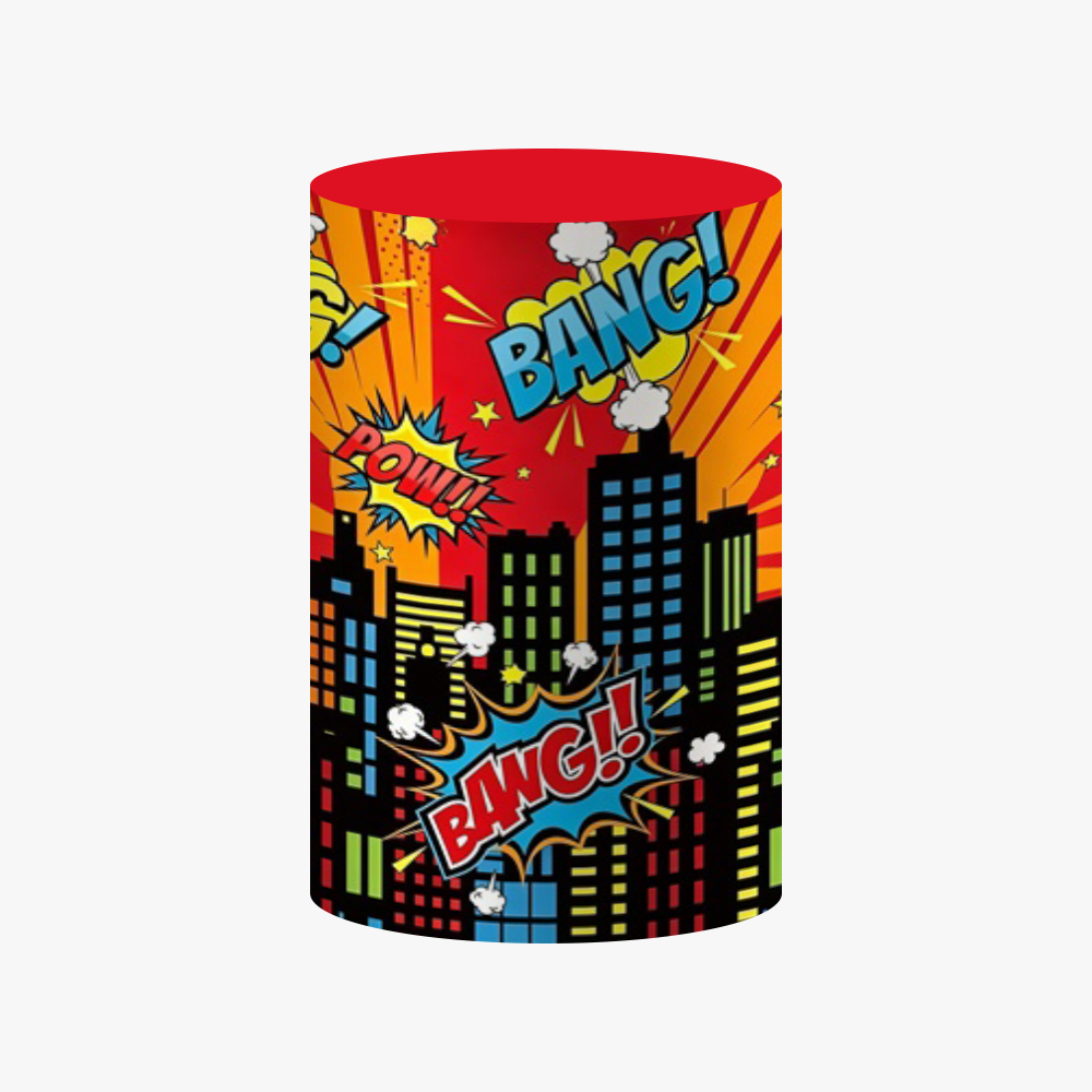 Comic Superhero Cylinder Cover - Dessert Table Backdrop 评论和价格