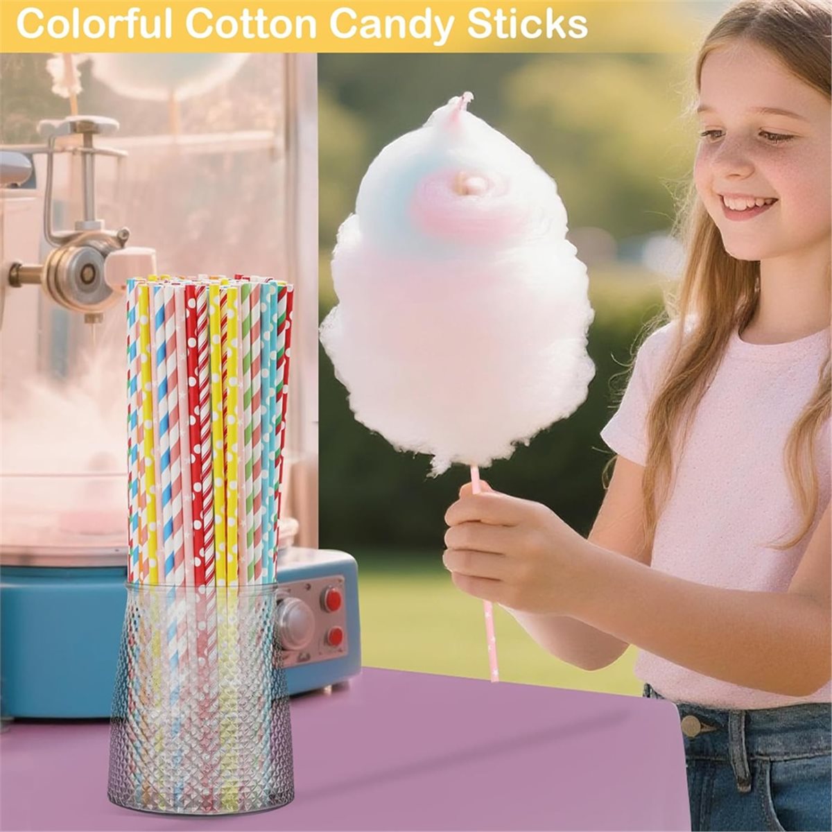 ABZT 200 Pieces Cotton Candy C - Cotton Candy Cone 评论和价格