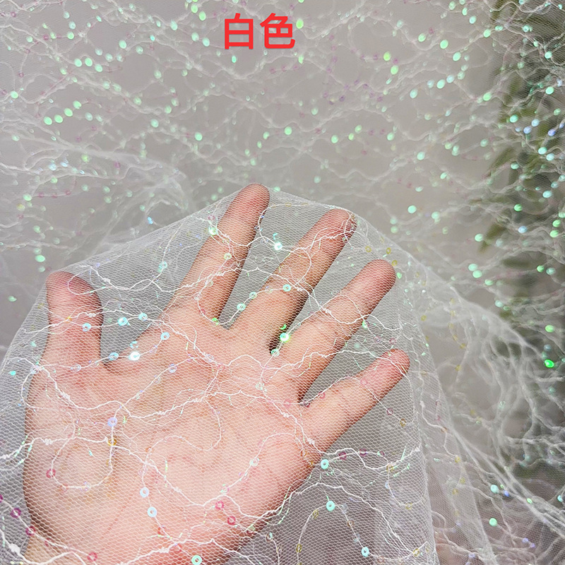 4 Colors French Tulle Evening  - Glitter Tablecloth 评论和价格