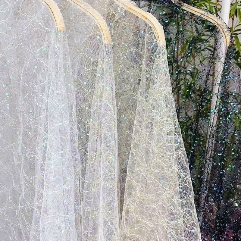 4 Colors French Tulle Evening  - Glitter Tablecloth 评论和价格