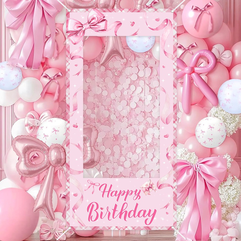 Pink Bow Photo Booth Frame Swe - Photo Booth Frame 评论和价格