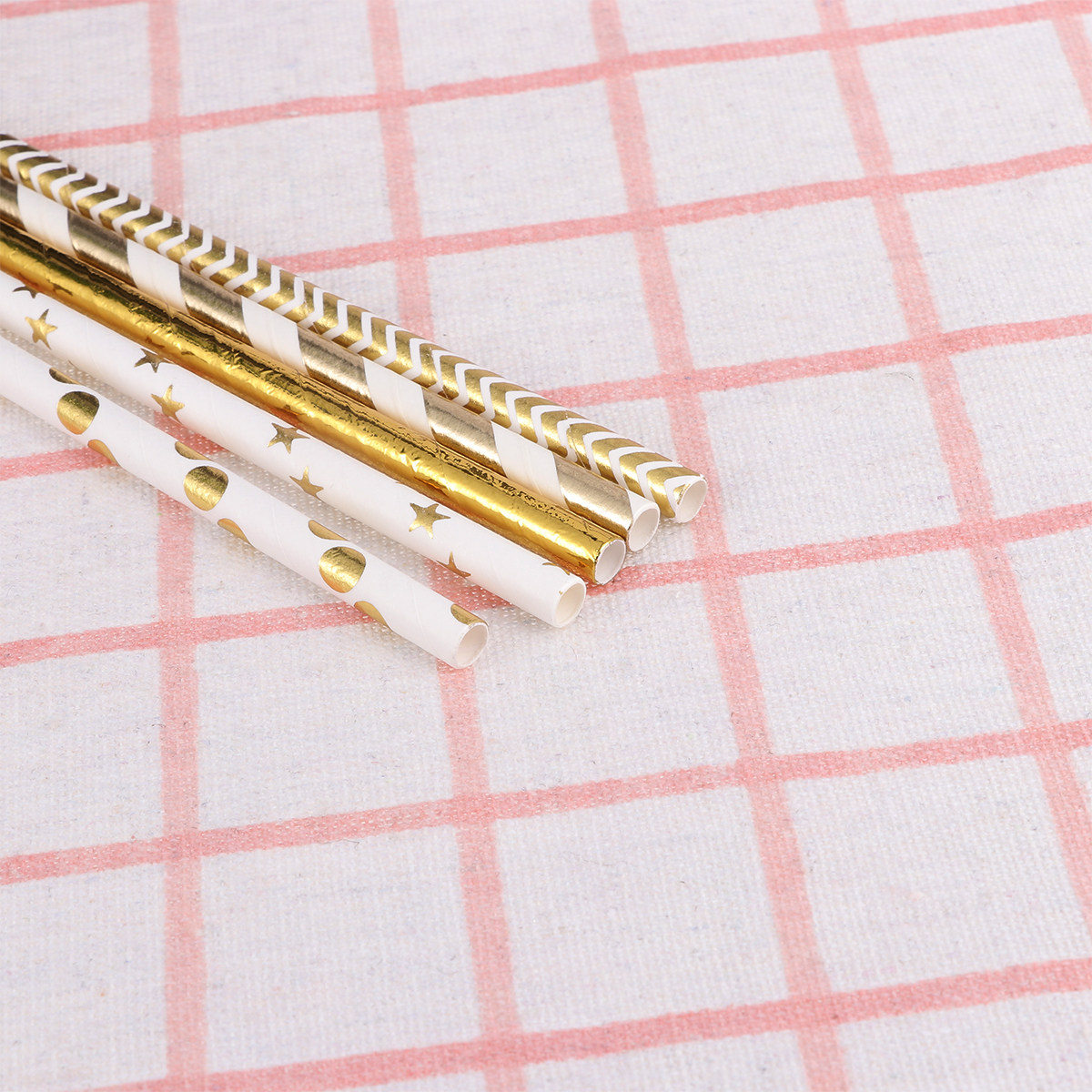 50Pcs Love Heart Paper Straws  - Paper Straw Color 评论和价格