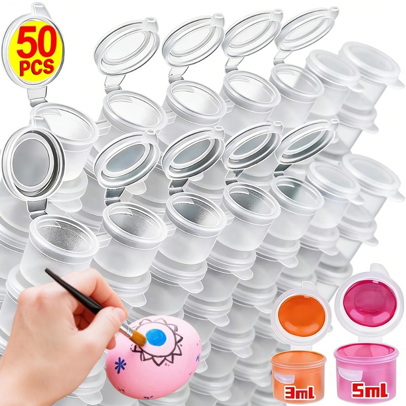 10/30/50PCS Empty Paint Pots M - Plastic Cup 50Pcs 评论和价格
