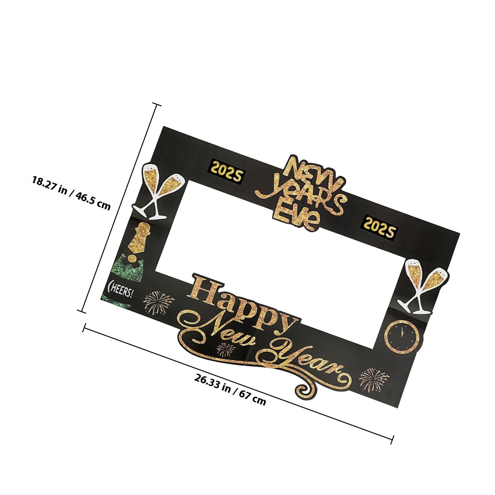 2025 New Year's Eve Photo Prop - Photo Booth Frame 评论和价格