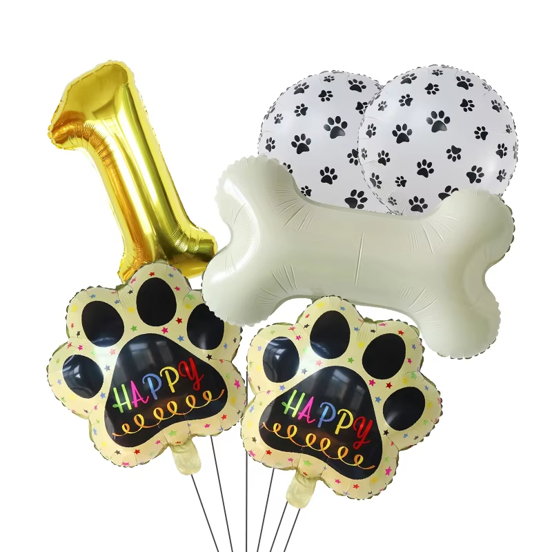 Gold WOOF Balloons, Dog Birthd - Let'S Party Event Supply 评论和价格