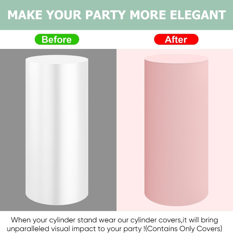 White Wedding Party Cylinder S - Dessert Table Backdrop 评论和价格