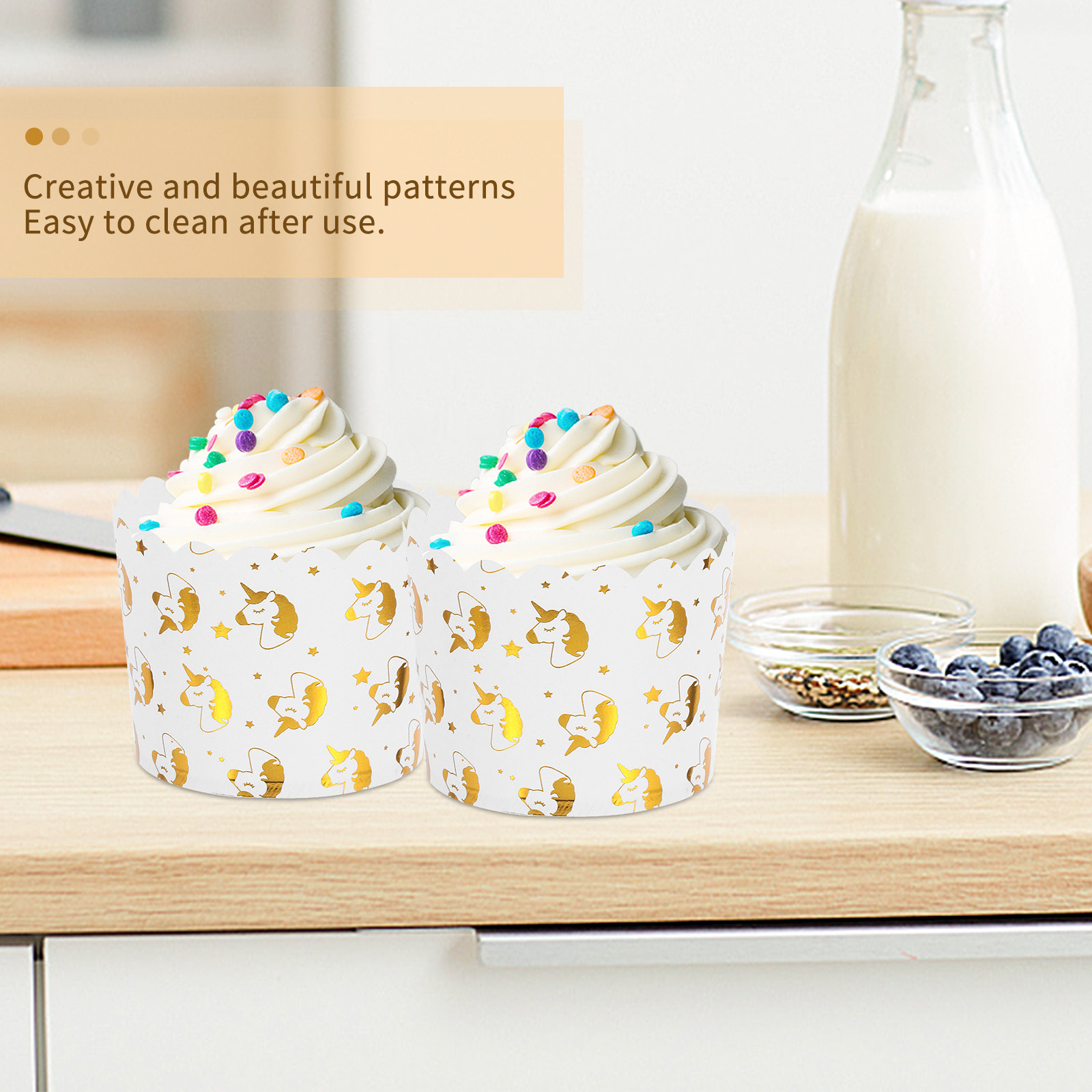 50Pcs Cupcake Cups Premium Pap - Plastic Cup 50Pcs 评论和价格