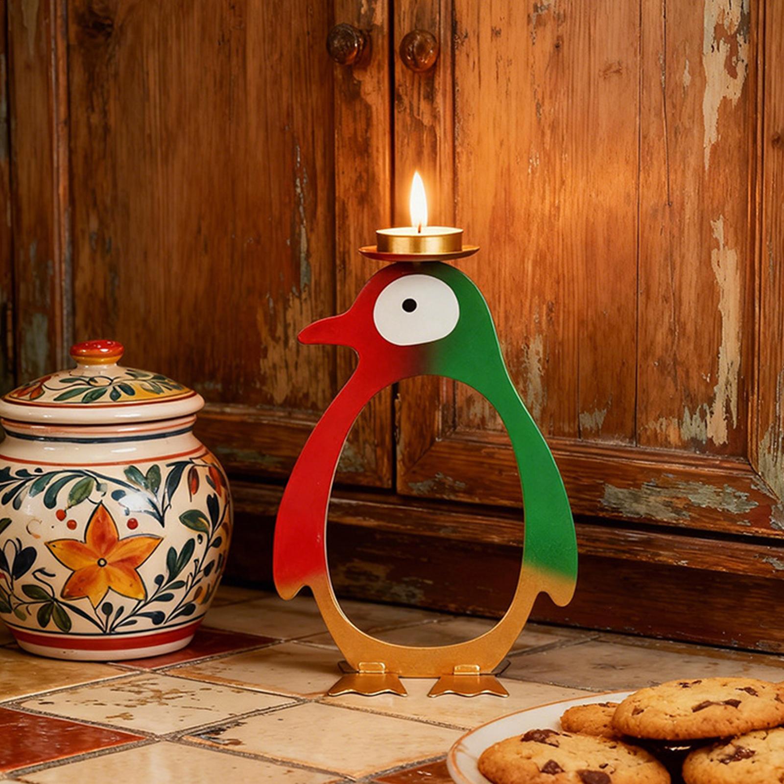 Tea Light Candle Holder Pengui - Centerpiece Stick 评论和价格