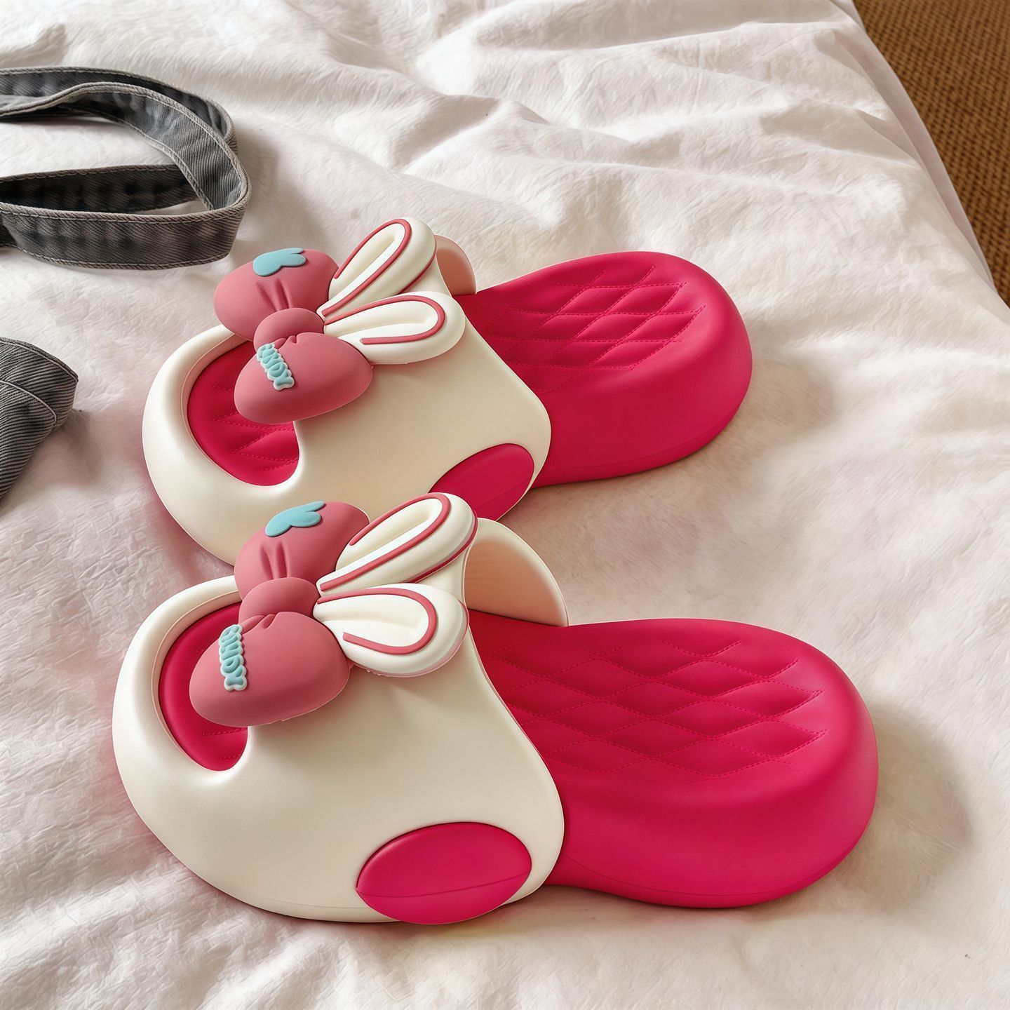 Cute Bow Rabbit Ear Platform S - Cotton Candy Cone 评论和价格