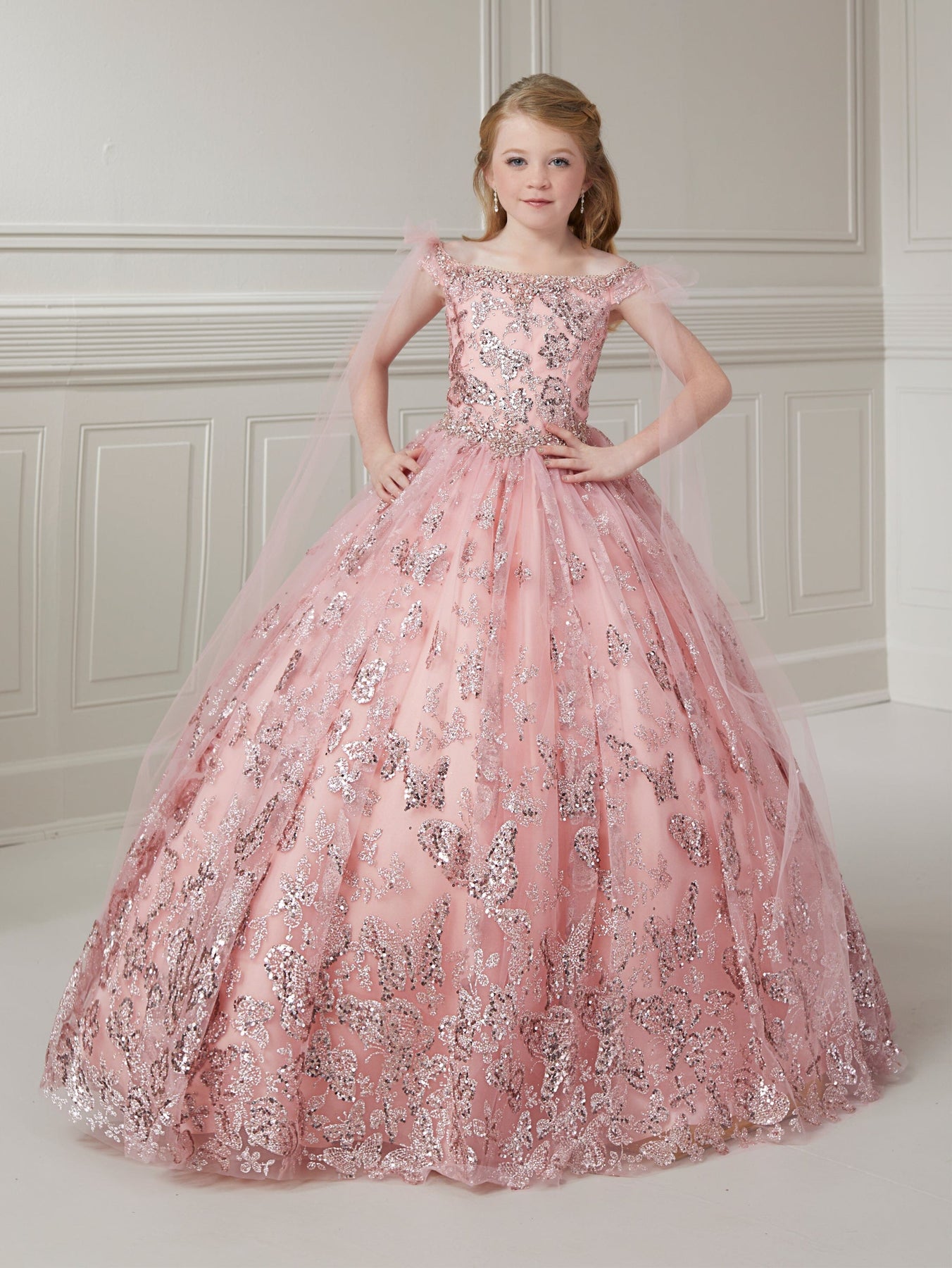 Gorgeous Flower Girl Dress Gre - Birthday Sash Glitter 评论和价格