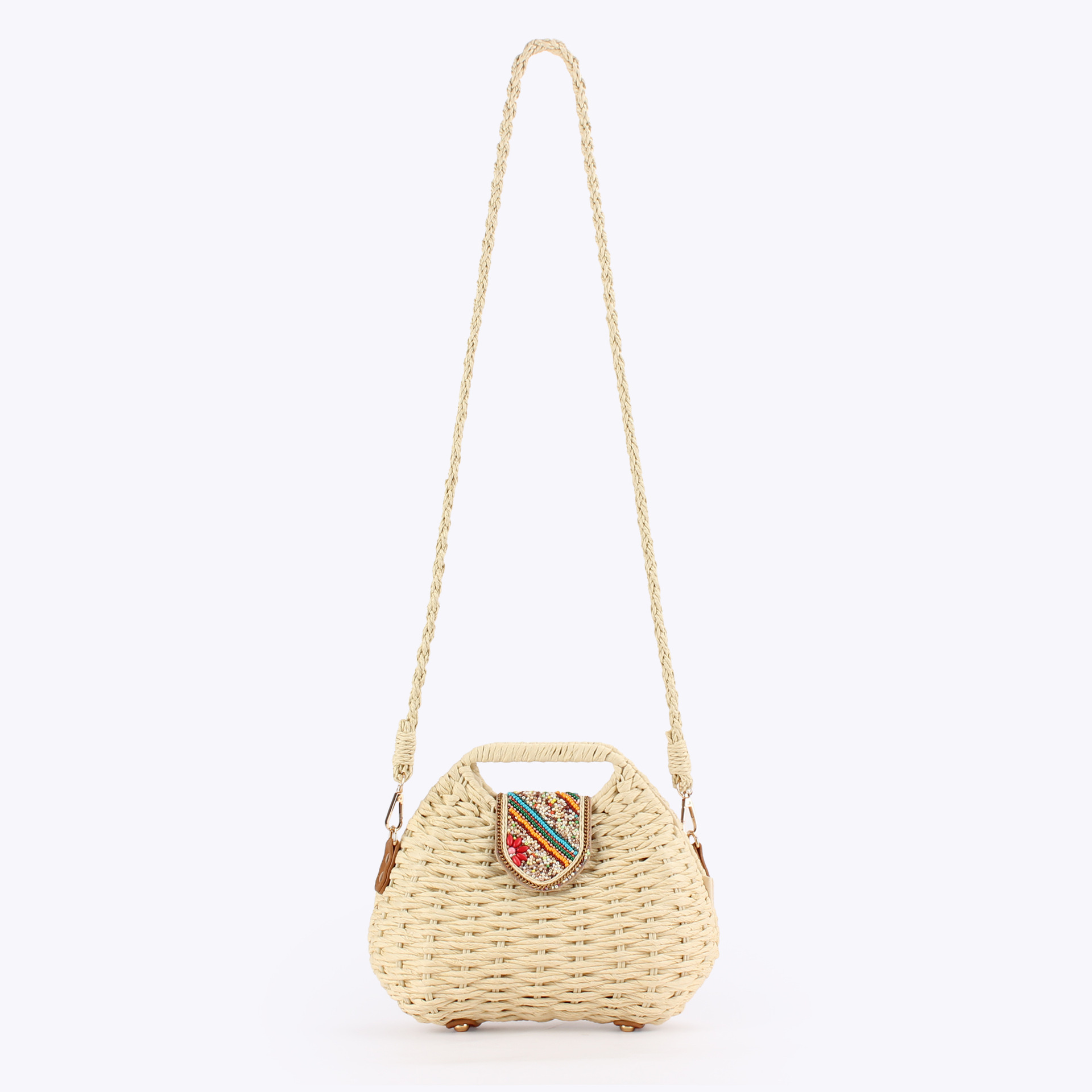 Color Beads Women Handbags Han - Paper Straw Color 评论和价格