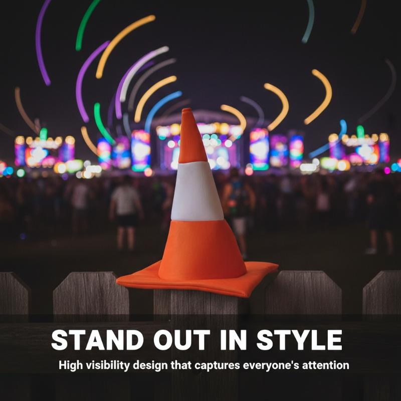 1 PCS Traffic Cone Hat Hallowe - Party Hat Cone 评论和价格