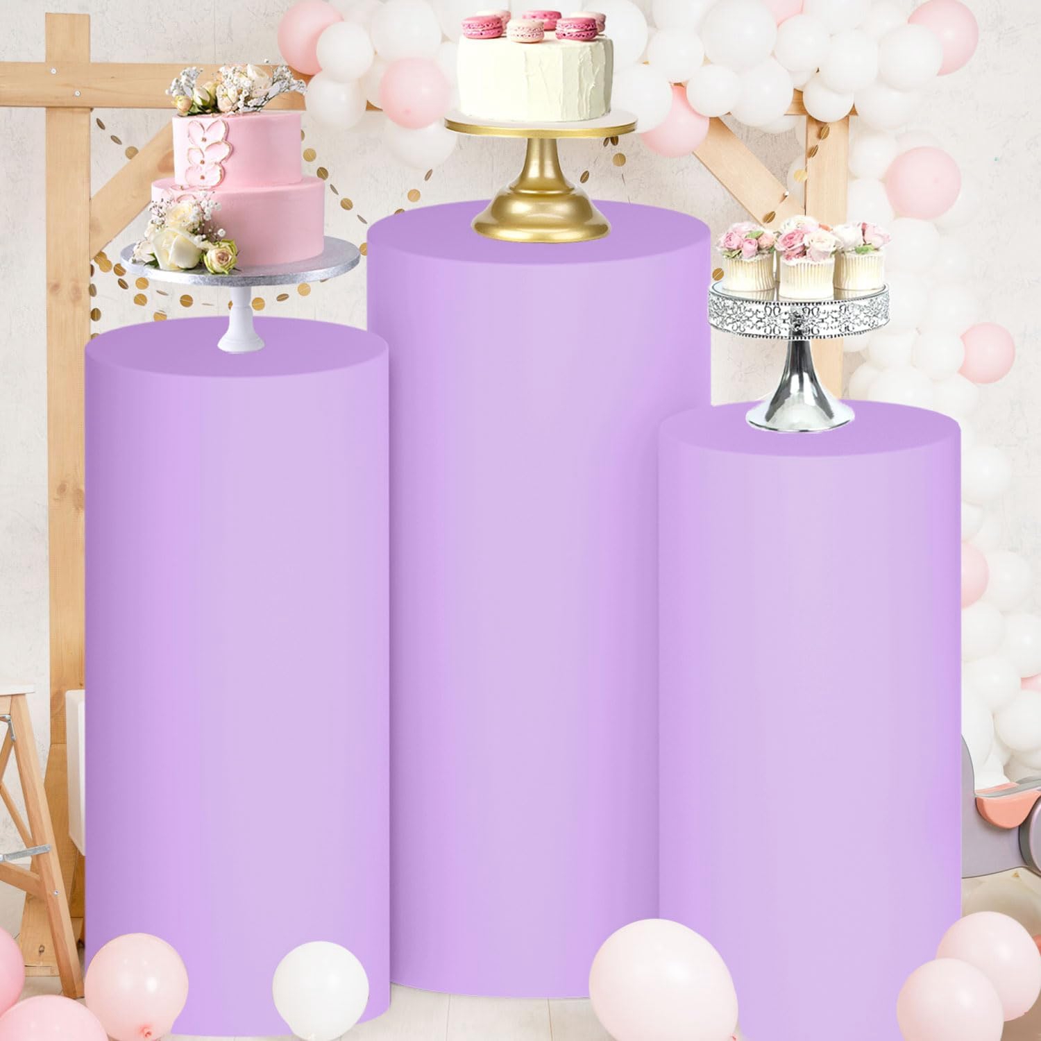Yeele Purple Cylinder Stand Co - Dessert Table Backdrop 评论和价格