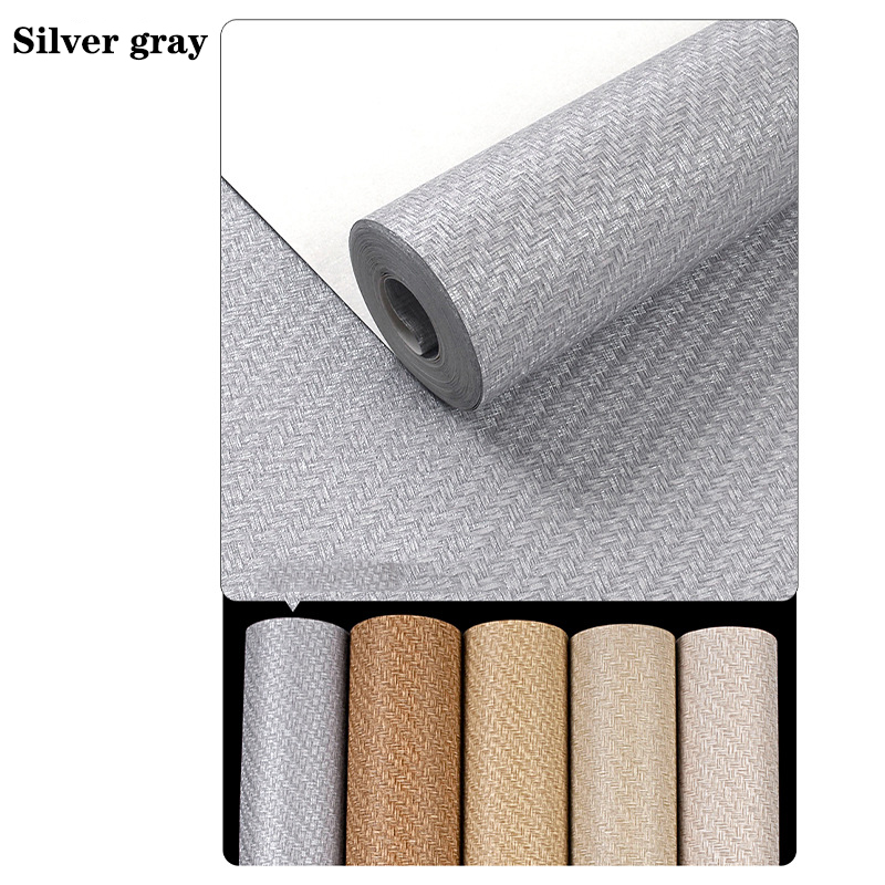 Linen Weave Wallpaper Non Self - Paper Straw Color 评论和价格