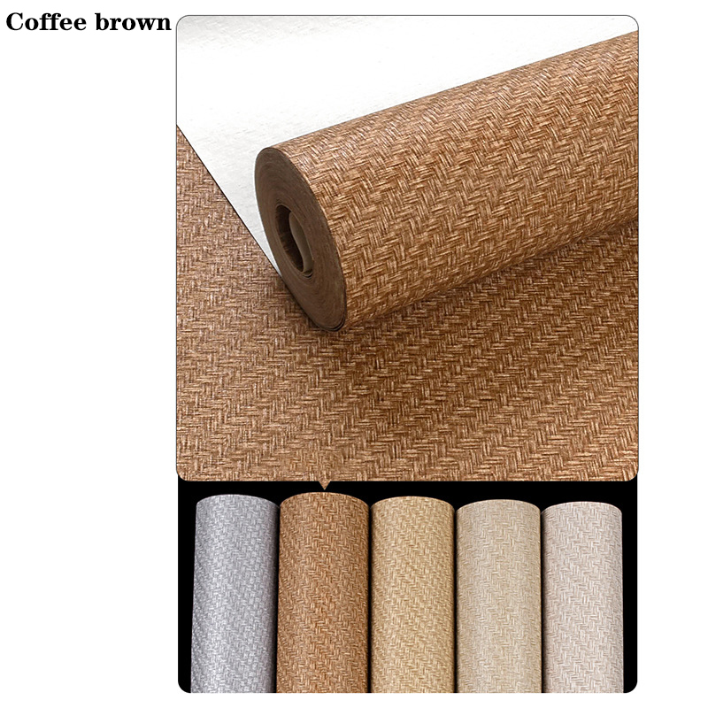 Linen Weave Wallpaper Non Self - Paper Straw Color 评论和价格