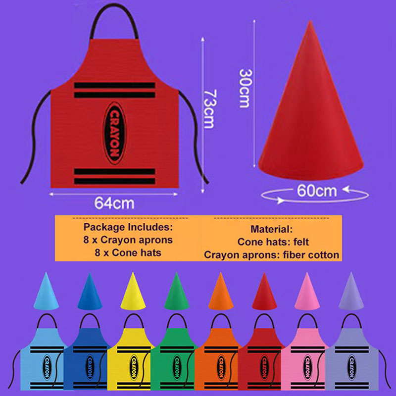 Colorful Crayon Themed Gnome S - Party Hat Cone 评论和价格