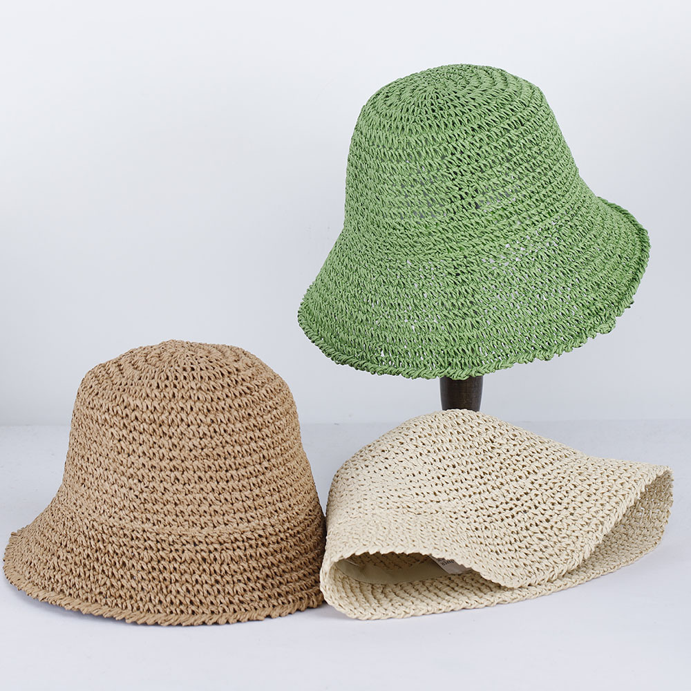 Womens Straw Sun Hat Woven Buc - Paper Straw Color 评论和价格
