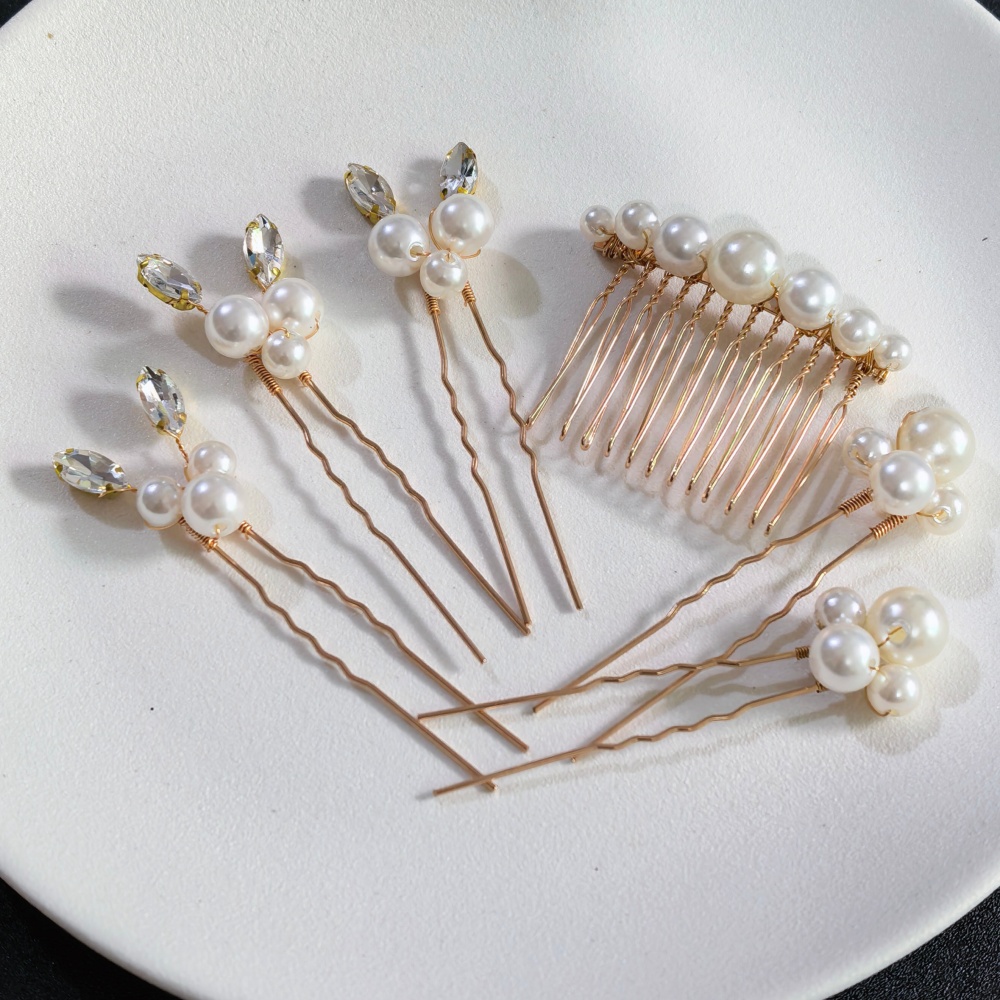 Pearl Crystal Hair Pins Comb S - Event Suppliers 评论和价格