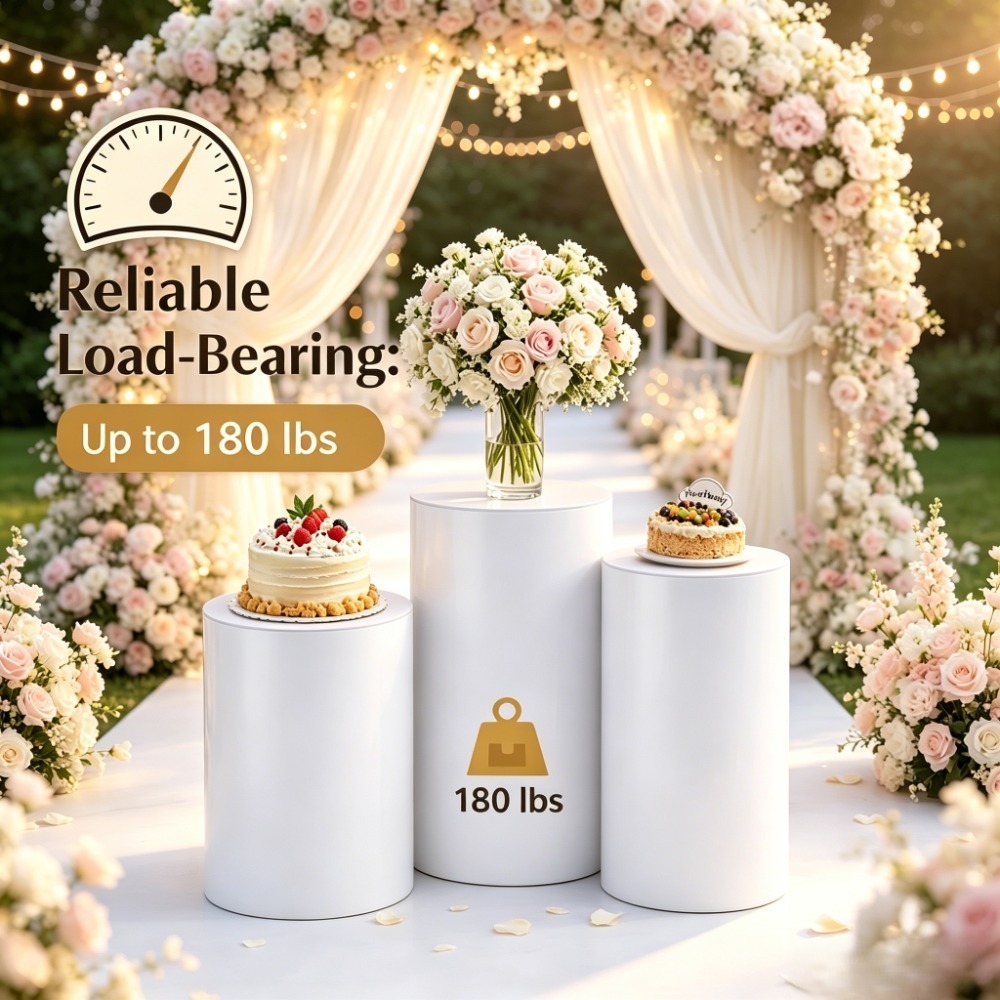 3/5Pcs White Cylinder Pedestal - Event Party 评论和价格