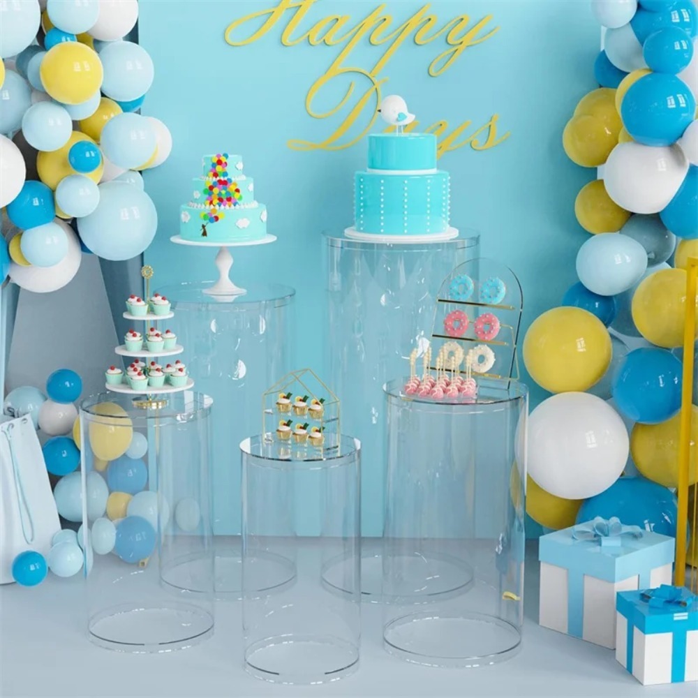 3/5Pcs White Cylinder Pedestal - Event Party 评论和价格