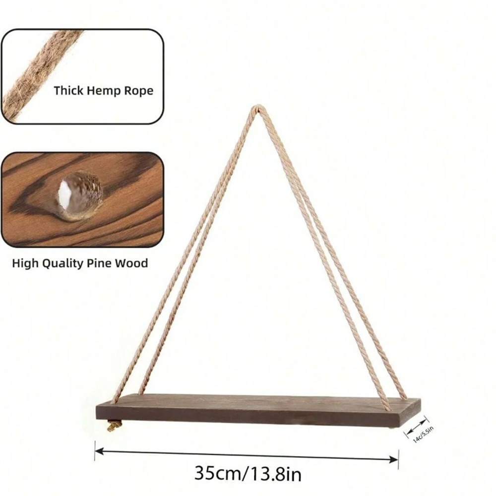 1pc Wood Hanging Shelve Swing  - Flower Wall Panel 评论和价格