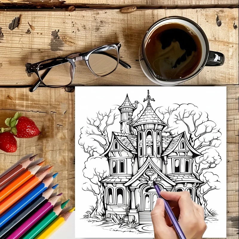 Haunted House Coloring Book fo - Event Supplies 评论和价格