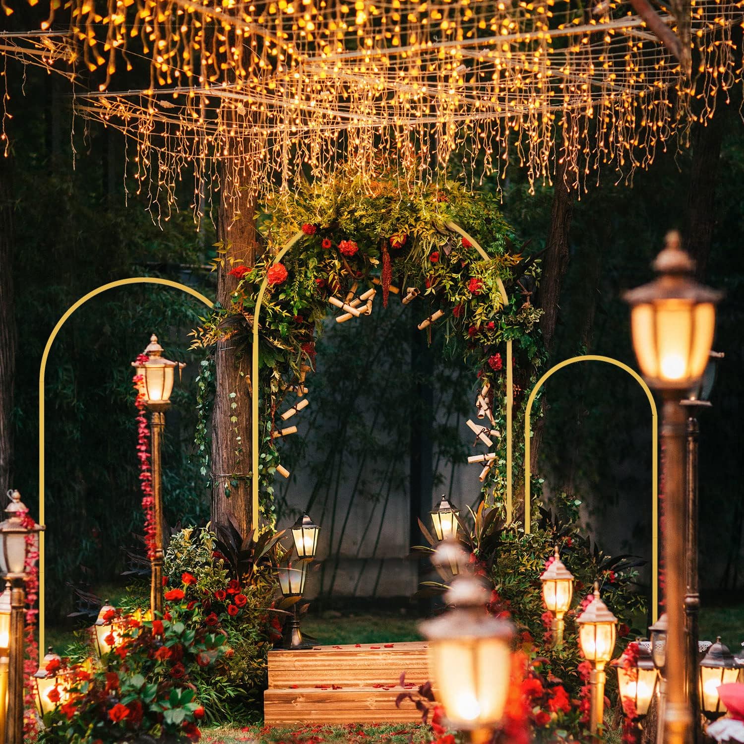 1pc Gold Metal Arch Backdrop S - Balloon Arch Kit 评论和价格