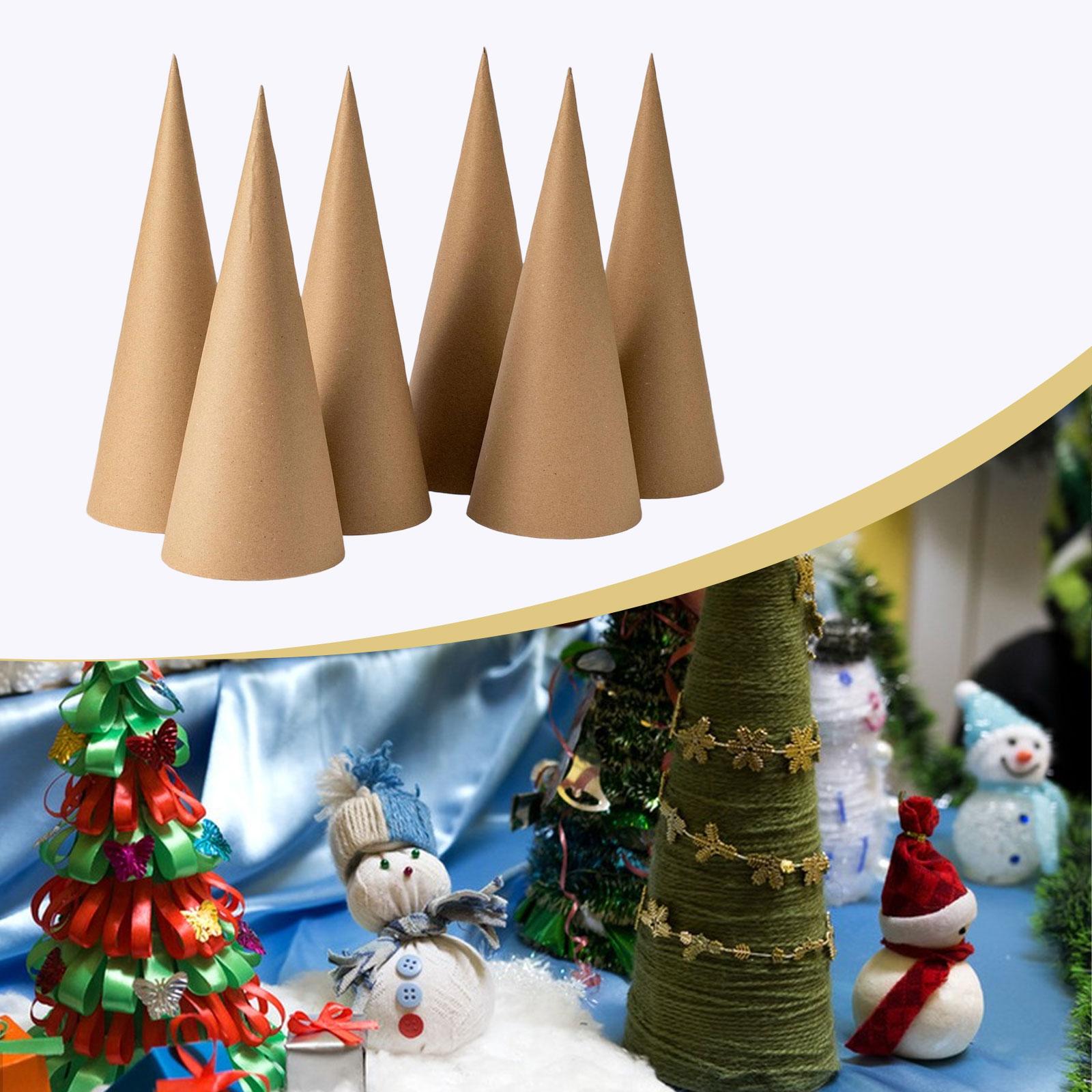 6Pcs Kraft Paper Mache Cones,C - Party Hat Cone 评论和价格