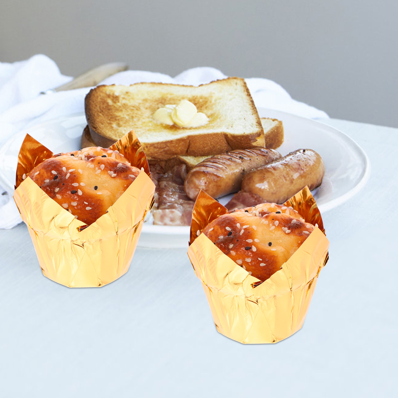 50Pcs Muffin Cup Heat-Resistan - Plastic Cup 50Pcs 评论和价格