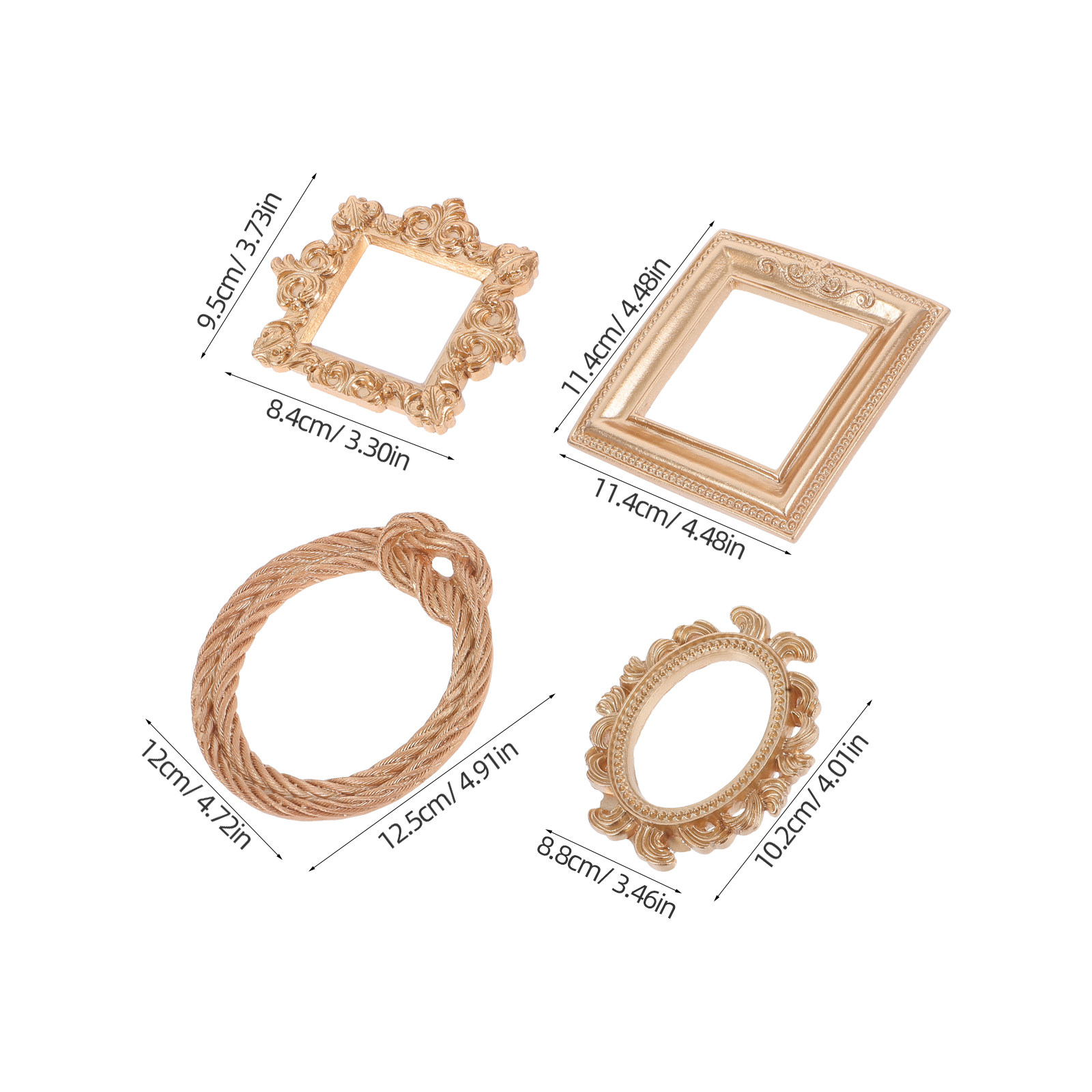 4Pcs Mini Vintage Resin Pictur - Photo Booth Frame 评论和价格