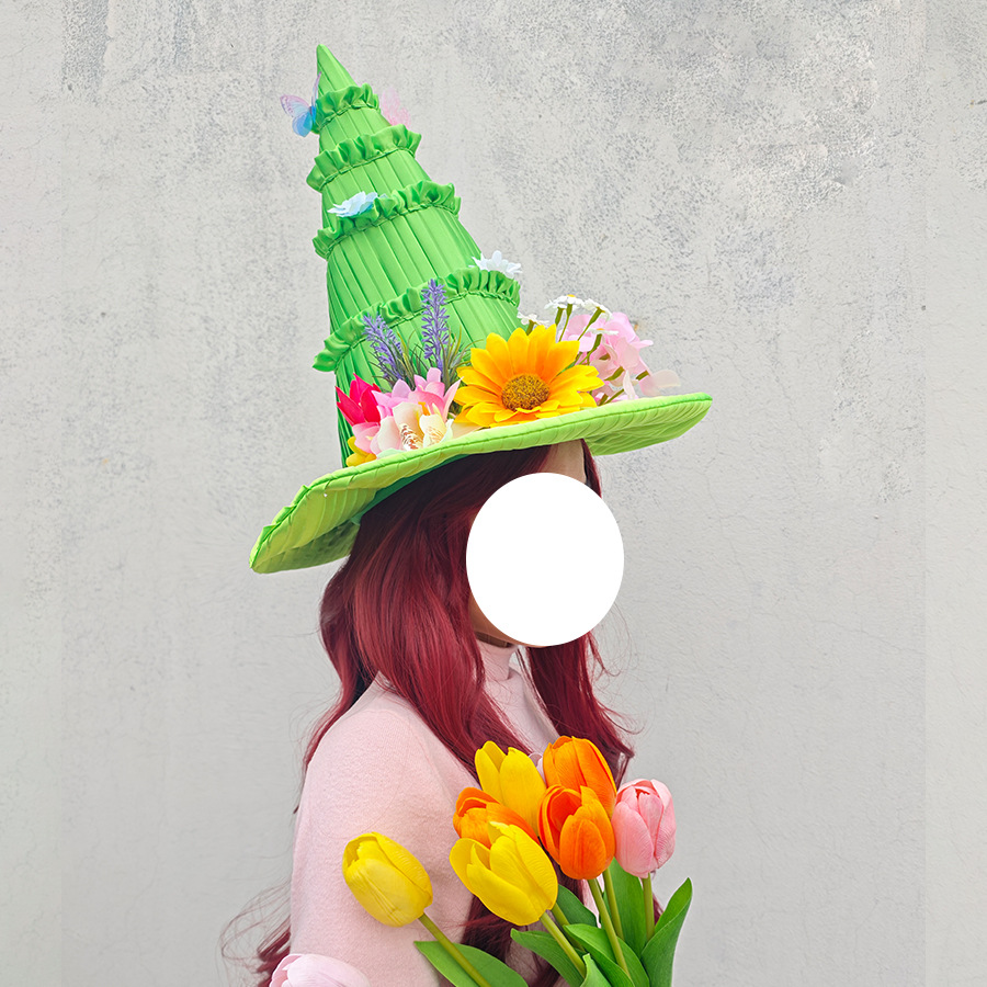 Easter Witch Hat Magic Girl Ha - Party Hat Cone 评论和价格