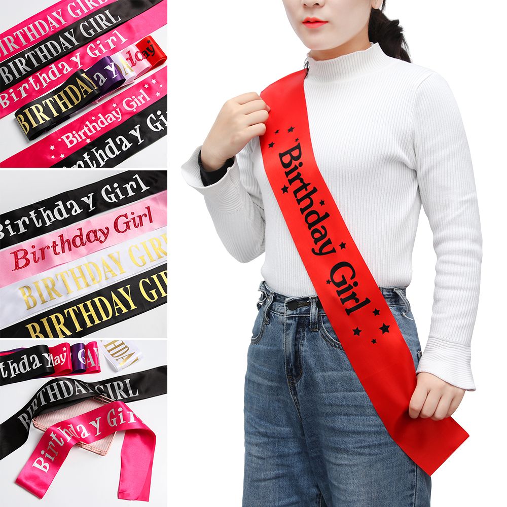 Birthday Girl Glitter Satin Sa - Birthday Sash Glitter 评论和价格