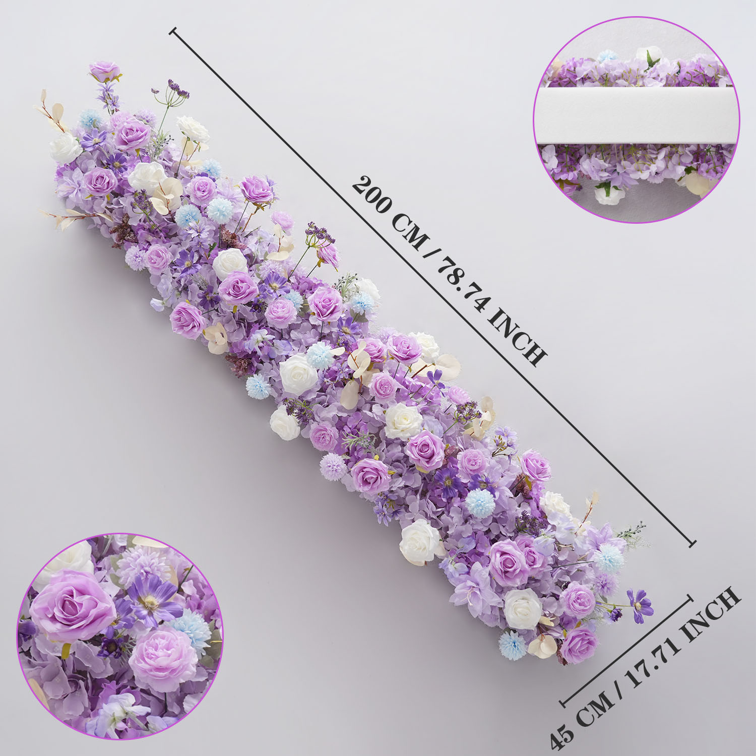 Uflower Purple Artificial Flow - Flower Wall Panel 评论和价格
