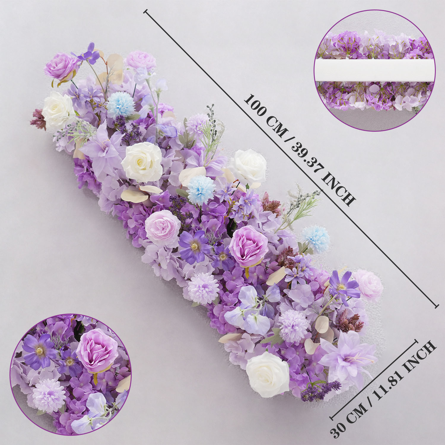Uflower Purple Artificial Flow - Flower Wall Panel 评论和价格