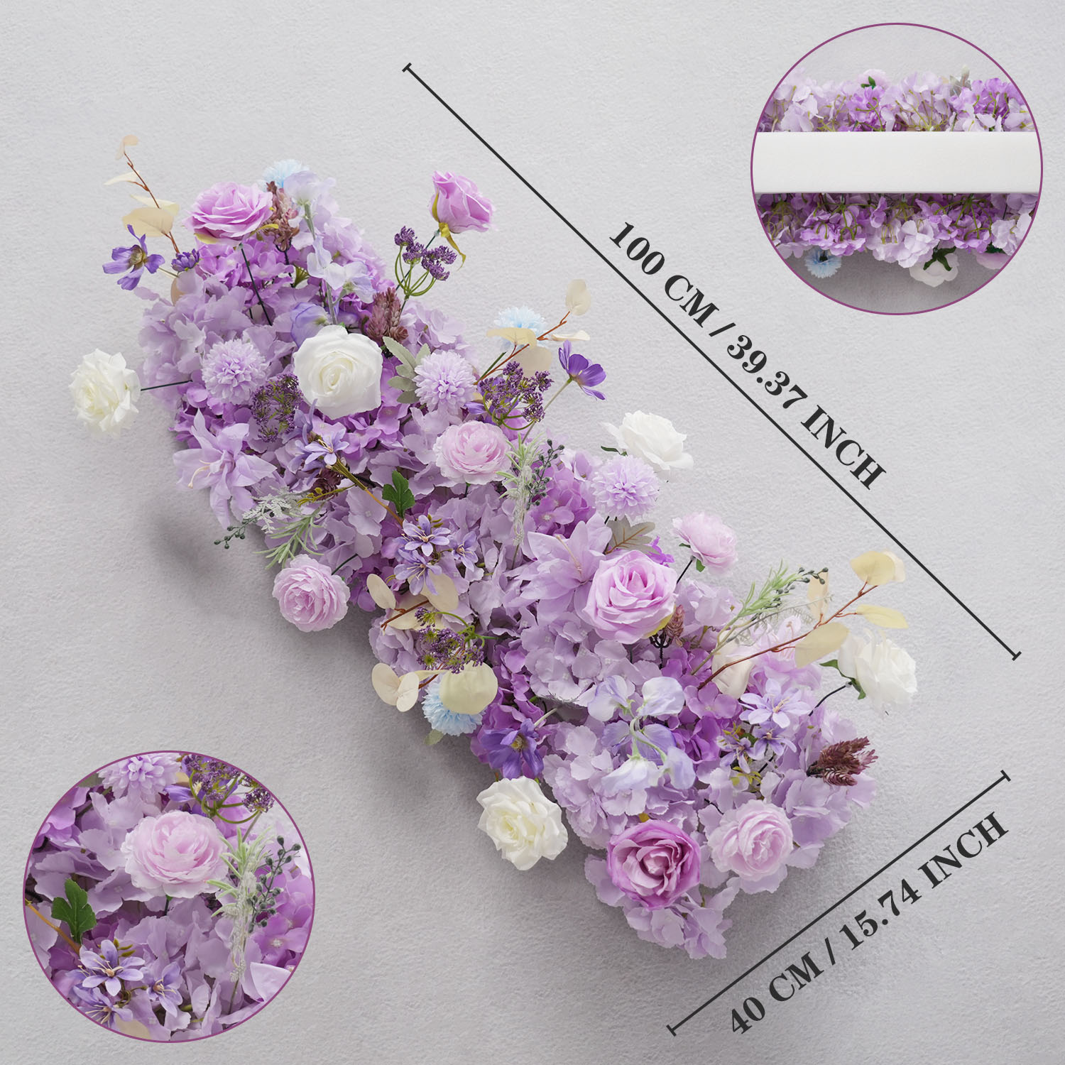 Uflower Purple Artificial Flow - Flower Wall Panel 评论和价格