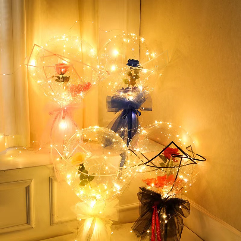 LED Luminous Balloon Rose Bouq - Led Balloon Light 评论和价格