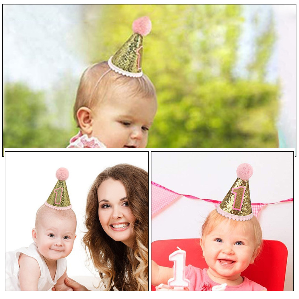 1St Birthday Hat Pink Cone Sty - Party Hat Cone 评论和价格
