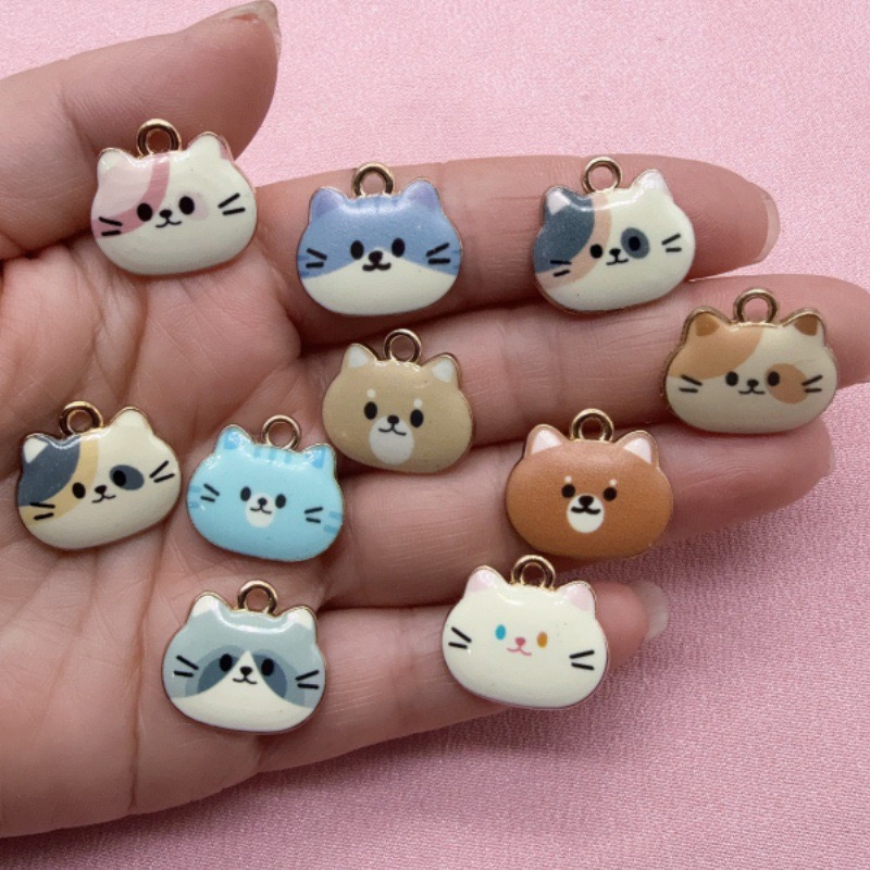 12pcs Printed Cat Head Alloy D - Event Party 评论和价格