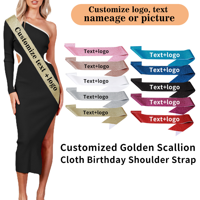Diy Custom Glitter Satin Sash  - Birthday Sash Glitter 评论和价格