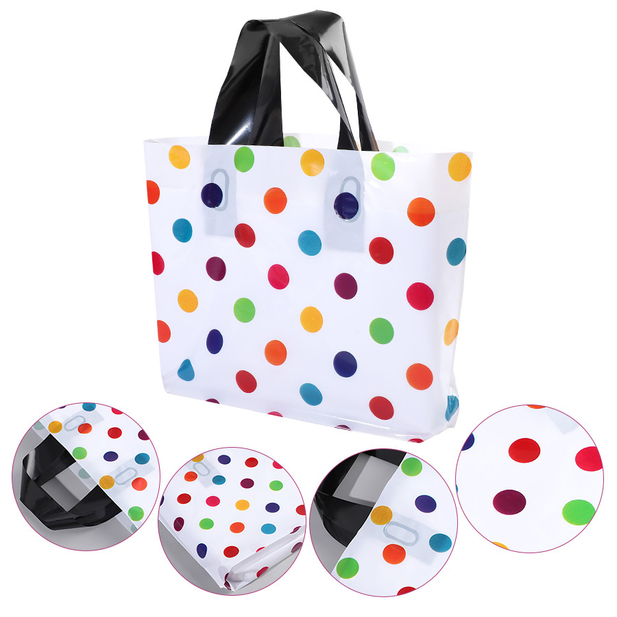 18Pcs Polka Dot Tote Bag Thick - Party Event Supply Store 评论和价格